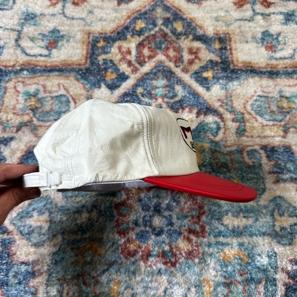 Vintage 80s Marine Construction Leather Baseball Cap - Picture 3 of 8